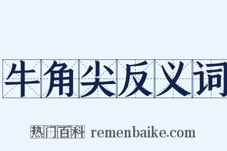 牛角尖反义词是什么意思的图片